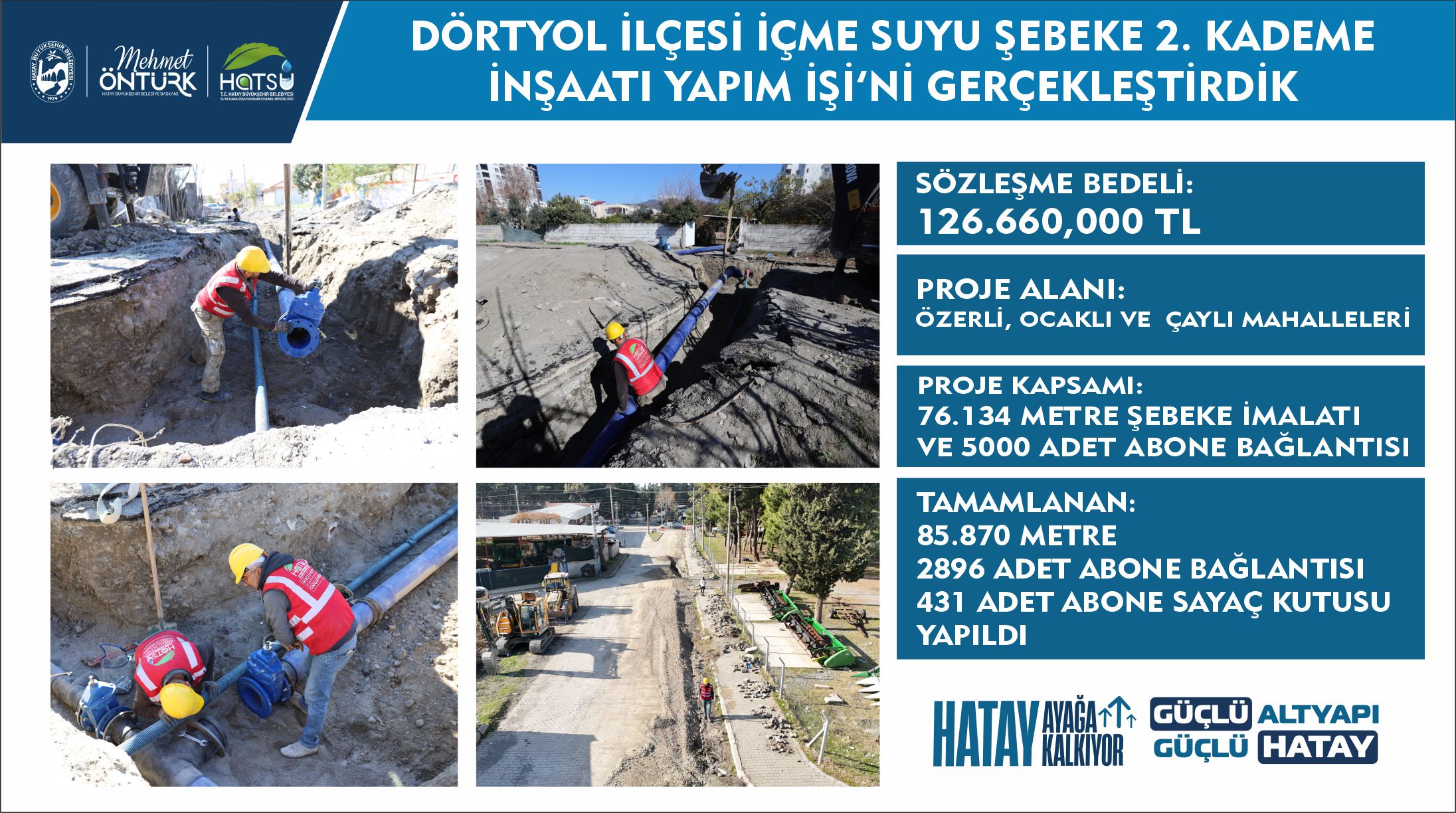 Dörtyol İlçesi İçme Suyu Şebeke 2. Kademe İnşaatı Yapım İşi