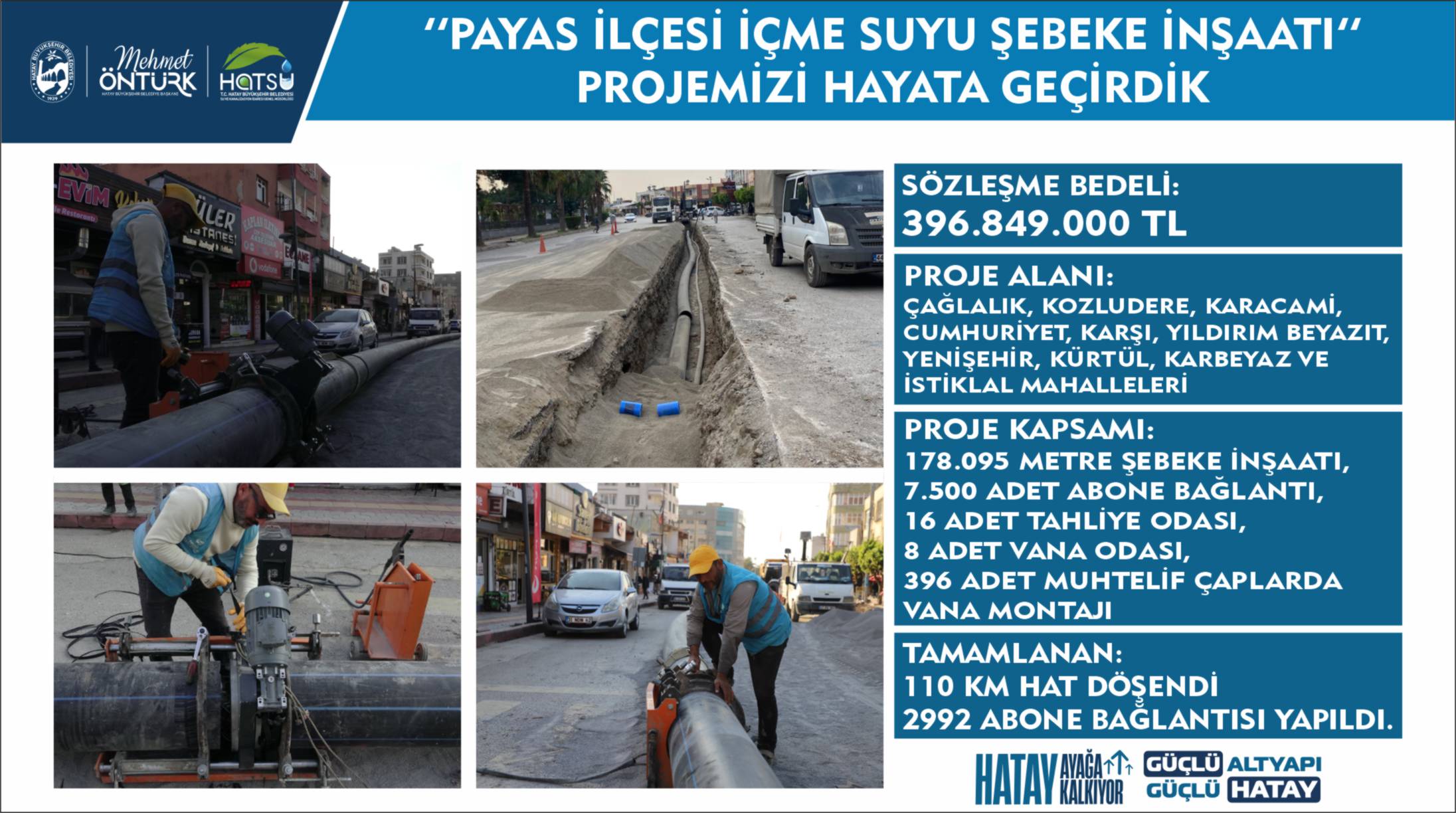 Payas İlçesi İçme Suyu Şebeke İnşaatı Projesi