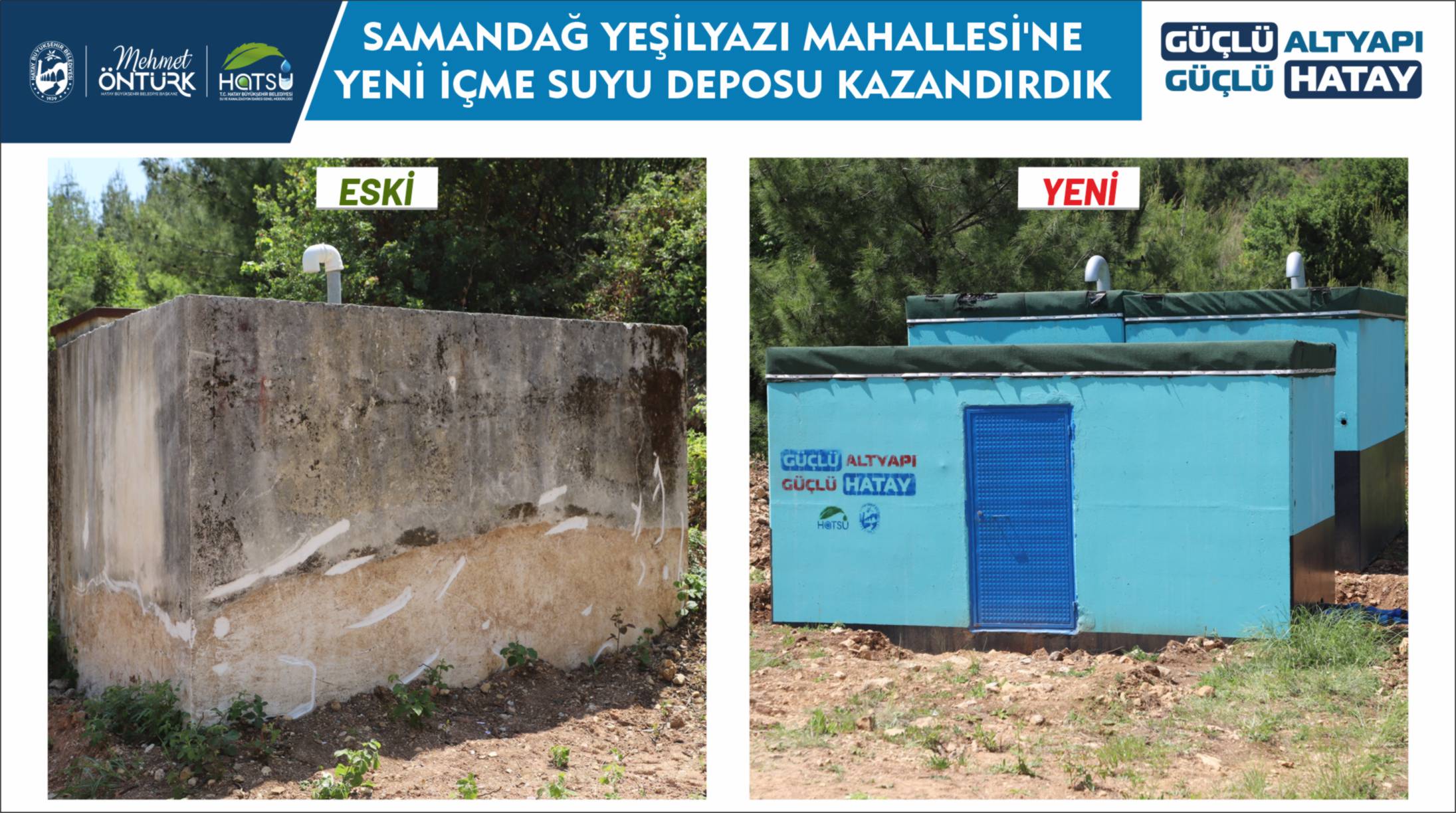 Samandağ Yeşilyazı Yeni İçme Suyu Deposu